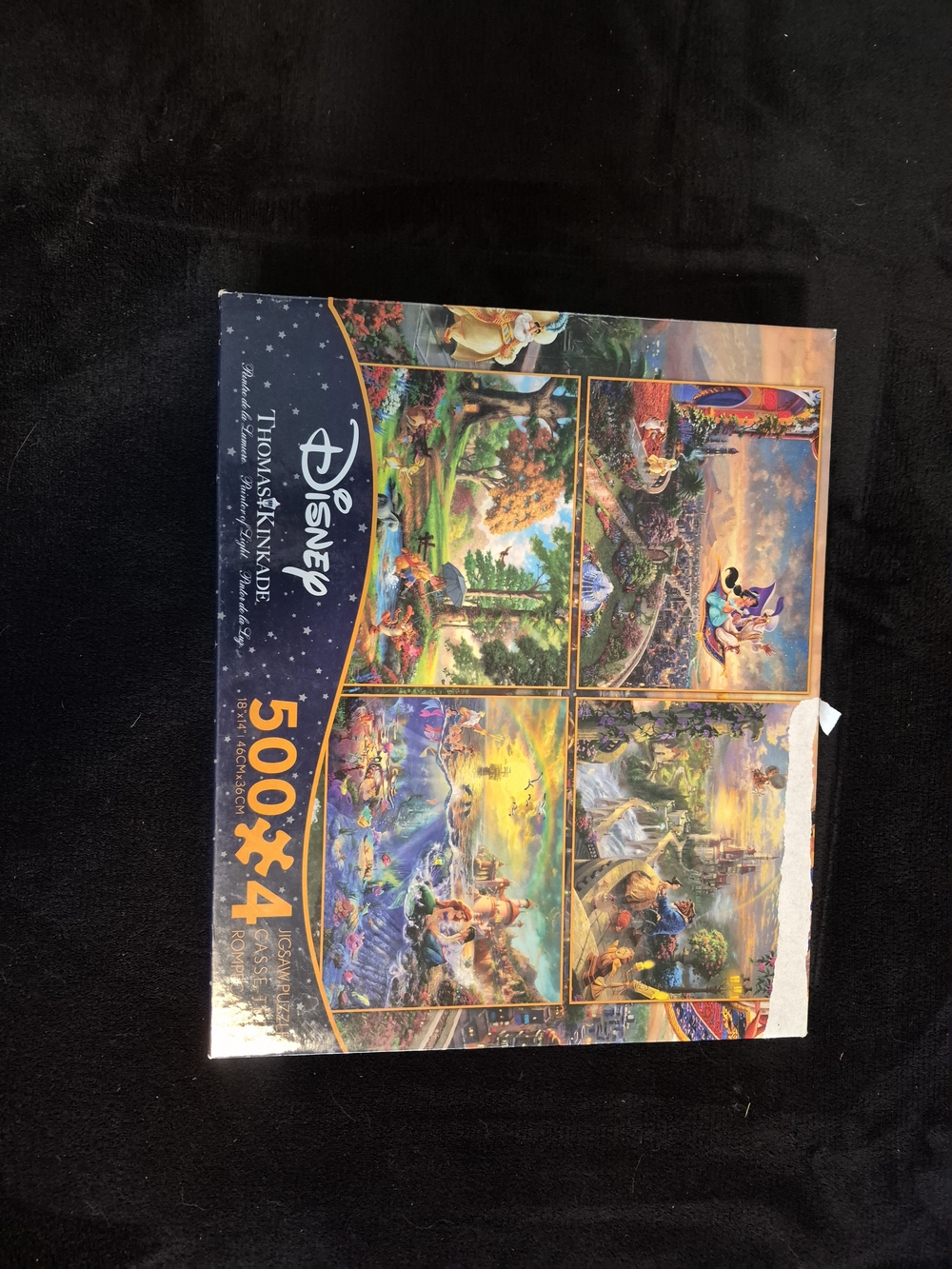 [SOLD]Disney Thomas Kinkade Puzzle Set - Blue, Yellow, Green, Purple